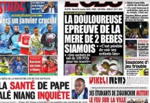 La une des journaux du 03 Janvier: Malika, la douloureuse épreuve de la mère de 2 bébés Siamois…