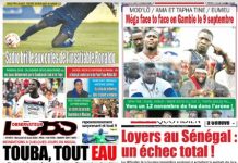 La une des journaux du 30 Aout: inondations à quelques jours du Magal, Touba, tout eau