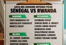 Rwanda – Sénégal : voici la liste finale des joueurs retenus