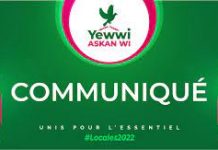 Installation du nouveau gouvernement: les félicitations de la coalition yewwi Askane Wi