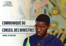COMMUNIQUE DU CONSEIL DES MINISTRES DU MERCREDI 29 JANVIER 2025