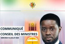 Communiqué du Conseil des ministres du Mercredi 16 Juillet 2025