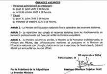 Année 2025-2026 : La rentrée des classes fixée le 06 octobre (enseignants) et le 08 octobre (élèves)