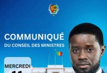 COMMUNIQUE DU CONSEIL DES MINISTRES DU MERCREDI 11 MARS 2026
